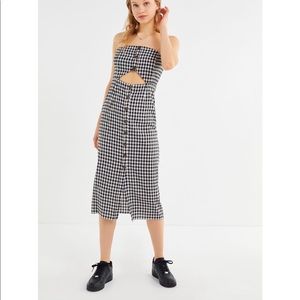 LèRumi Violet Gingham Midi Dress